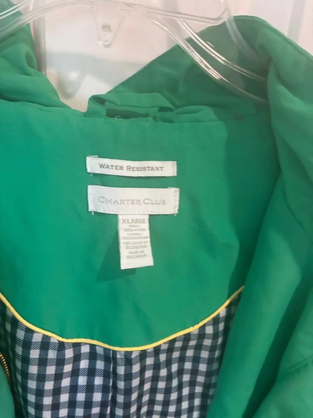 Charter‎ Club Teal Hooded Trench Coat